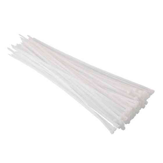 Хомут пластиковый, 4,8×350 мм, 100 шт/упак, белый INTERTOOL TC-4835 Киев