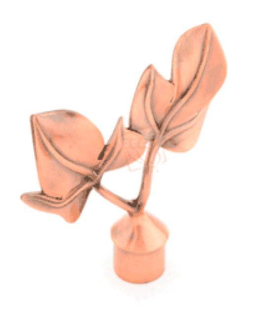 Наконечник для металевого карниза "Листок Подвійний" (колір мідь, діаметр 16 мм) Бровари - фото 1