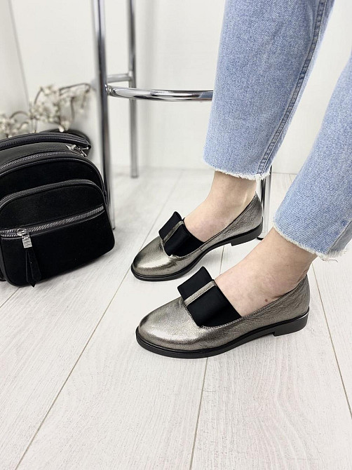 Olli Туфлі жіночі OLLI T-141-10120 графіт (весна-осінь, шкіра натуральна) (3287) 36р.37р.38р. Коломыя - изображение 5