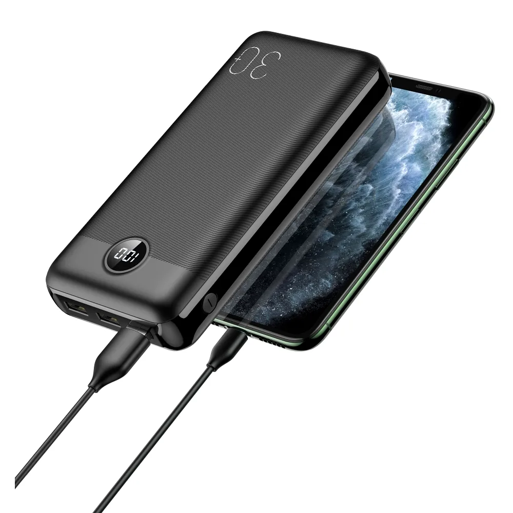 Зовнішній акумулятор VEGER 30000 mAh PD QC3.0 3A 20W L30 (W3008PD) black Одеса - фото 7