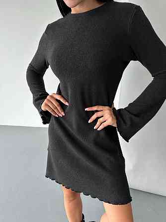 Женское базовое платье качественное и плотное рубчик-анкора Турция (не просвечивает) Одесса