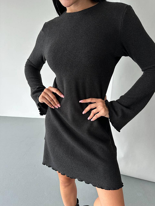 Женское базовое платье качественное и плотное рубчик-анкора Турция (не просвечивает) Одесса - изображение 1