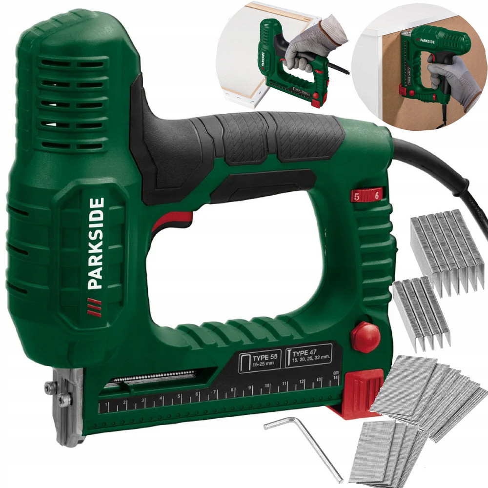 Электрический степлер сетевой c гвоздями 15-32 мм и скобами 15-25 мм Parkside (PET 25 D4) Нововолынск - изображение 1