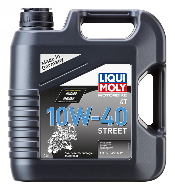 LIQUI MOLY 1243 Motorbike 4T 10W-40 Street — HC-синтетична моторна олива для 4-тактних мотоциклів | Надійний захист двигуна, транс Ковель - фото 1
