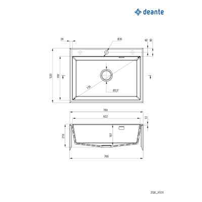 Мойка кухонная Deante Eridan металічний графіт (ZQE_G103) Винница