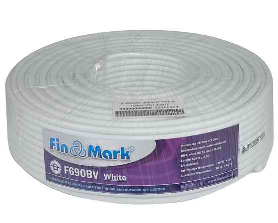 TV кабель 75 Ом FinMark 690 white (305 м) Вінниця