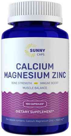 Мінерали Sunny Caps Кальцій магній цинк Calcium Magnesium Zinc 60 капс Київ
