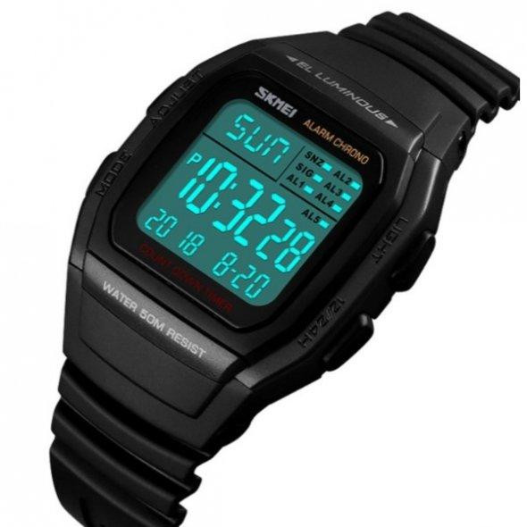Чоловічий спортивний годинник Skmei 1278 Чорний Київ - фото 3