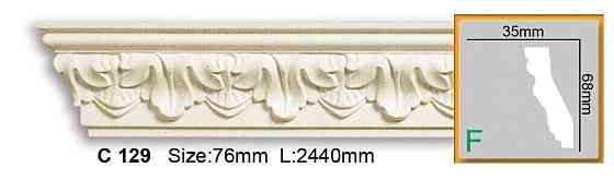 Карниз полиуретановый с орнаментом Gaudi Decor C 129 Flexi Днепр