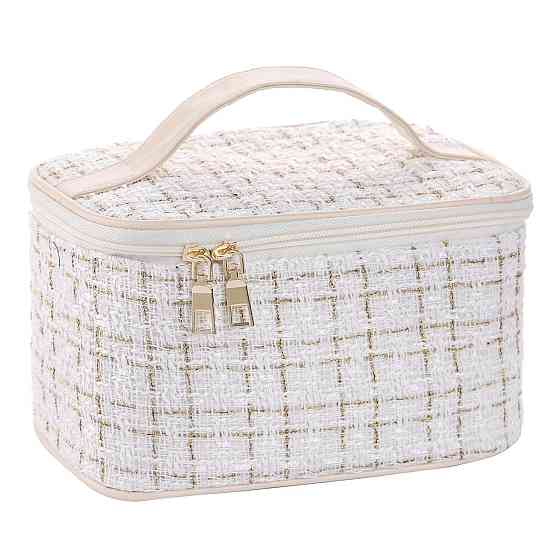 Косметичка женская винтажная, дорожная, белая Каменец-Подольский