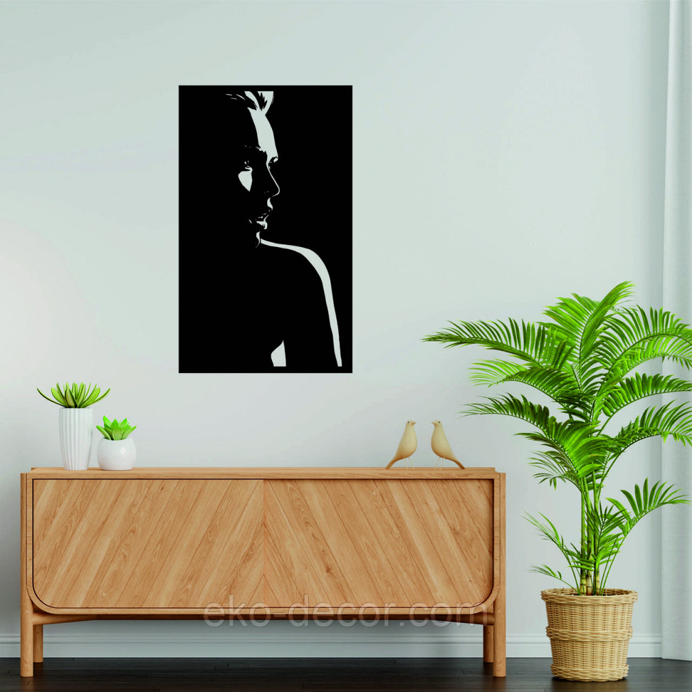 Декоративное настенное Панно «Девушка» Декор на стену 70*42 см, Черный Киев - изображение 8