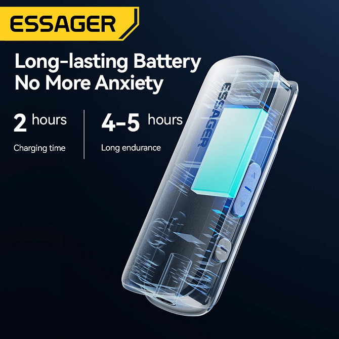 Адаптер для навушників Essager EBT53-DT01-P Bluetooth 5.3 (Чорний) Николаев - изображение 7