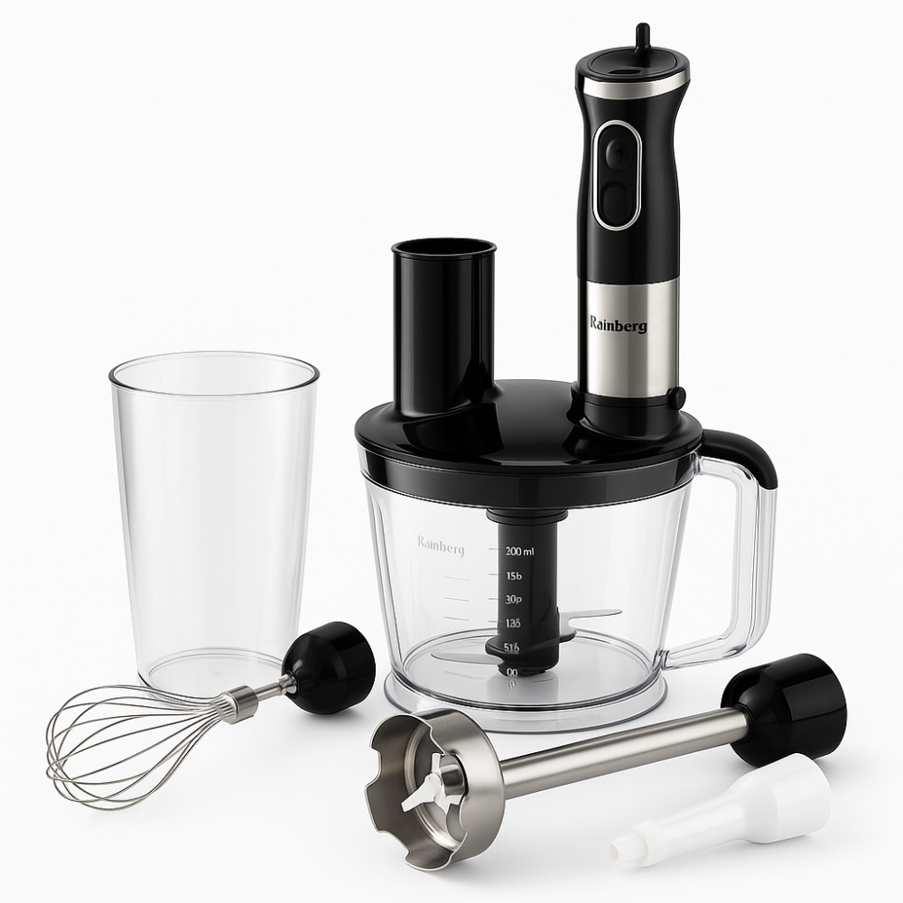 Блендер погружной с дополнительной чашей Rainberg, Компактный блендер для домашнего использования DL-97 Львов - изображение 11