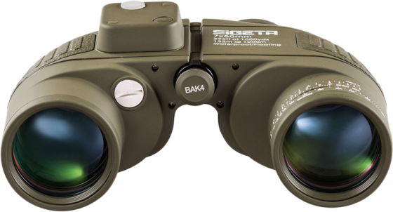 Морський бінокль Sigeta Admiral 7x50 Military floating compass reticle (Зелений) Вінниця