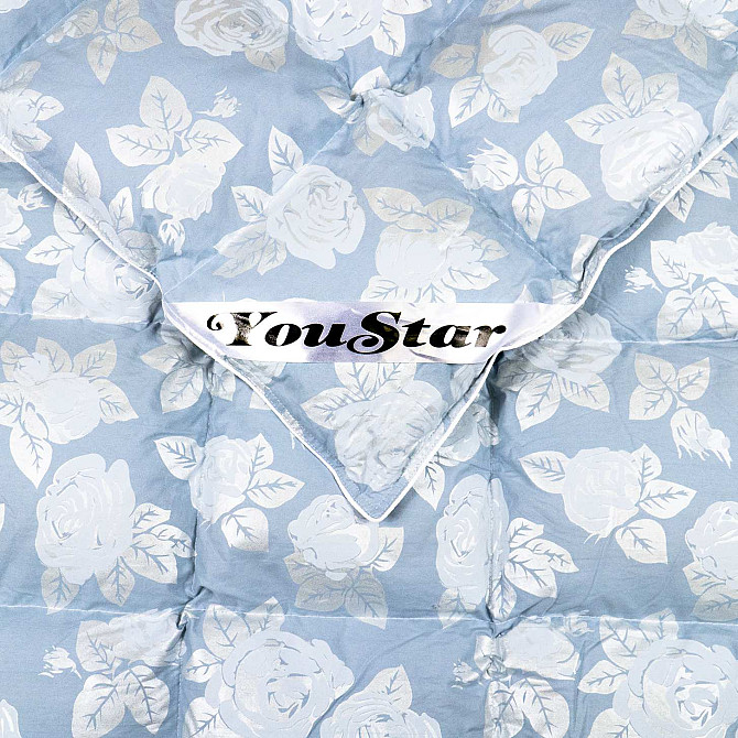 Полуторна ковдра YouStar зі штучного лебединого пуху, розмір 145x205 см (Блакитний) Суми - фото 7