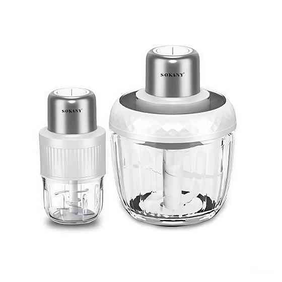 Sokany Чопер подрібнювач Sokany SKYM7032W 2в1 з чашами 0.5 і 1.5 л 800 Вт Білий Коломыя