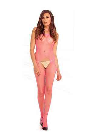 Бодистокинг - Rene Rofe Lingerie Industr. Net Suspender Bodystocking Pink Sex Aura Киев