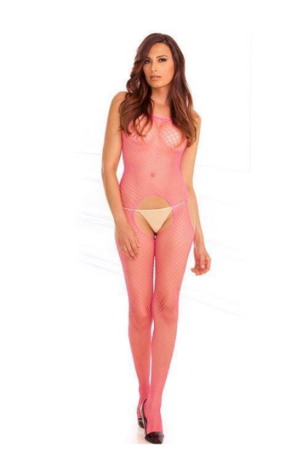 Бодистокинг - Rene Rofe Lingerie Industr. Net Suspender Bodystocking Pink Sex Aura Киев - изображение 1