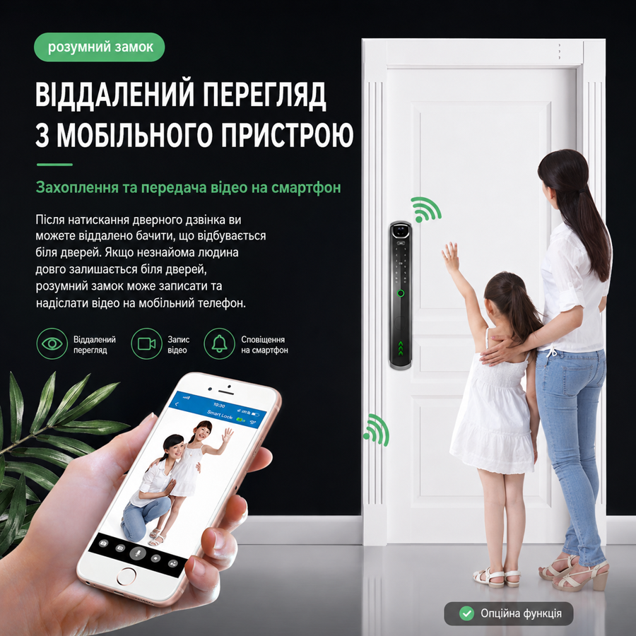 Смарт-замок K919 с отпечатком пальца, паролем, M1-картой, OLED-дисплеем и поддержкой Tuya (955775334) Киев - изображение 13