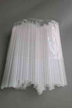 Трубочка для напоїв d4.8 22см Прозора рівна (200 шт) Харків