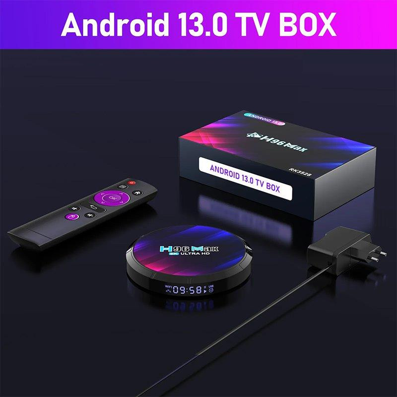 Смарт ТВ приставка H96 Max RK3528 4/64 Гб Smart TV Box Android 13 Андроїд ТВ бокс Київ - фото 4