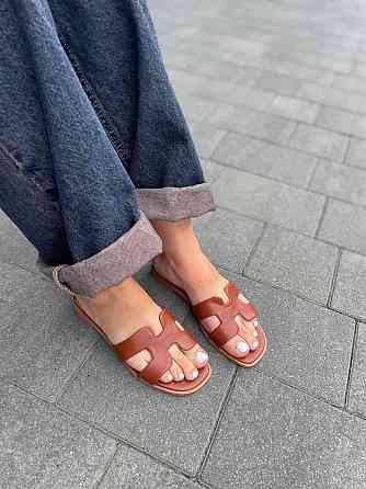 Meideli Зручні шльопанці екошкіра на низькому ходу коричневі класичні жіночі MEIDELI C50-7 р. 3 Коломия