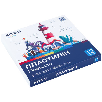 Пластилін Kite Classic 12 кольорів, 240 г (K-1086) Вінниця - фото 2