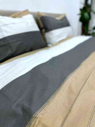 Ecotton Комплект постільної білизни Ecotton двоспальний 180х215 см Смуги молочний Киев