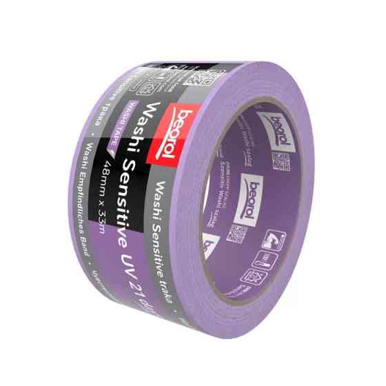 Малярна стрічка BEOROL SENSITIVE 21 день UV Washi Paper 48 мм*33 м  (комплект 5+1 в подарунок) Київ