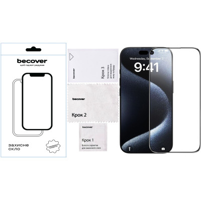 Скло захисне BeCover Apple iPhone 16 Plus Black (712123) Вінниця - фото 4