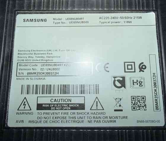 Телевизор Samsung UE65NU8049T из Германии. Харьков