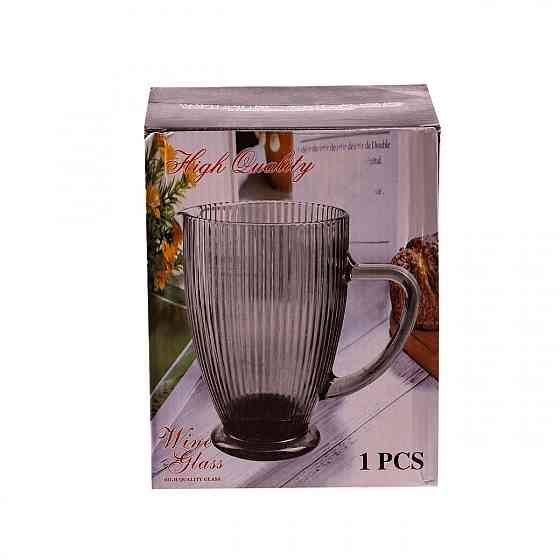 TS Kitchen Глечик для напоїв ребристий 1,2 л з товстого скла блакитний HP7118BL Коломыя