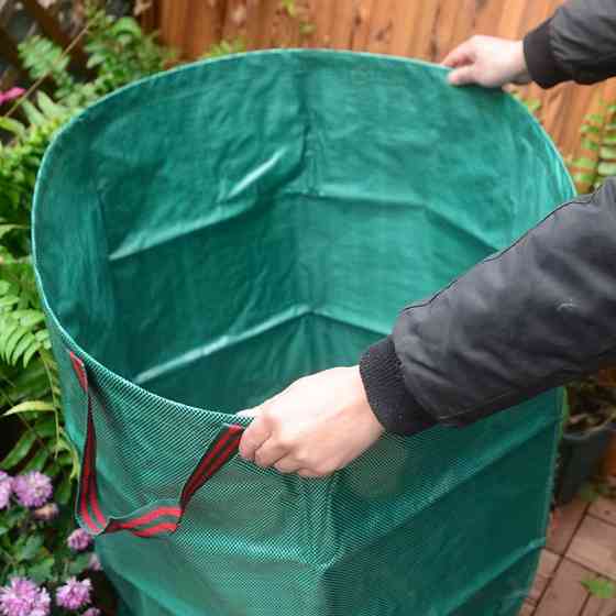 Мешок-сумка садовый для мусора тканевый многоразовый с ручкаками складываемый для сада и огорода объёмом 166 л Каменец-Подольский