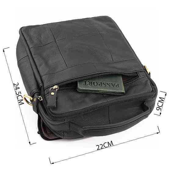 Сумка мужская флотар Vintage 14763 Черная Киев