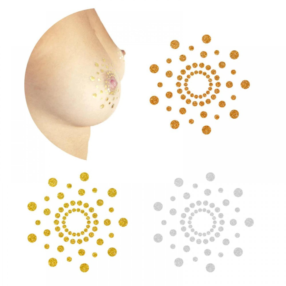 Прикраса для грудей MIMI Metallic Skin Transfer Bijoux Indiscrets Sex Aura Київ - фото 3