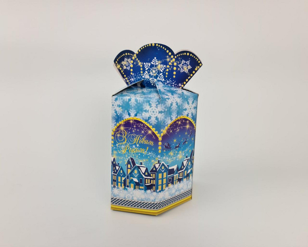 Новорічна коробка для цукерок No212 (700 г) Новорічні будинки (25 шт.) Харків - фото 3
