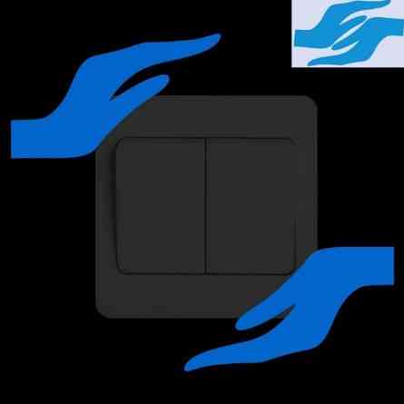 Люминесцентная синяя наклейка