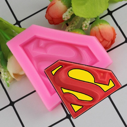 Молд силіконовий Супер мен 61 на 80 мм рожевий Київ - фото 1