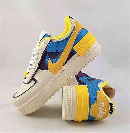 Кроссовки Nike Force Белые Женские Найк Разноцветные Форсы Shadow (размеры: 37,39) Видео Обзор Днепр