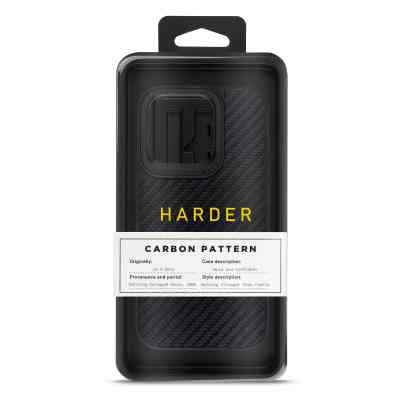 Чохол до мобільного телефона Harder Carbon Pattern Apple iPhone 14 Pro Black (ARM76779) Вінниця