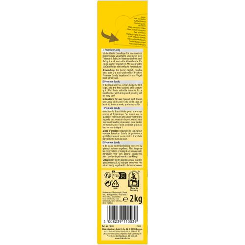 Наповнювач Vitakraft Sandy Mineralsand для кліток птахів пісок 2 кг Київ - фото 4