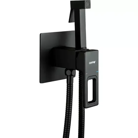 Гігієнічний душ прихованого монтажу GAPPO G7217-6 чорний Київ