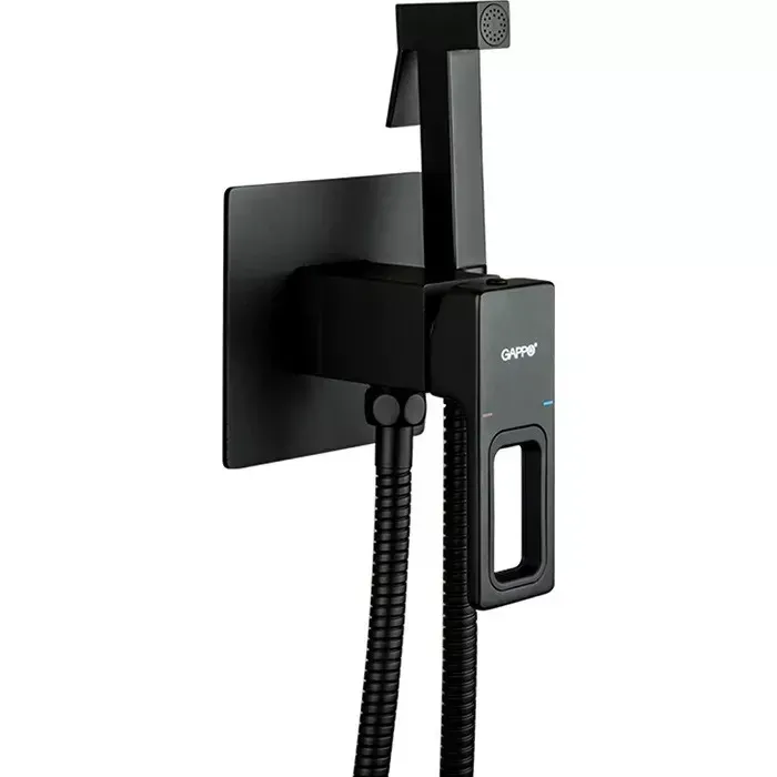 Гігієнічний душ прихованого монтажу GAPPO G7217-6 чорний Київ - фото 2