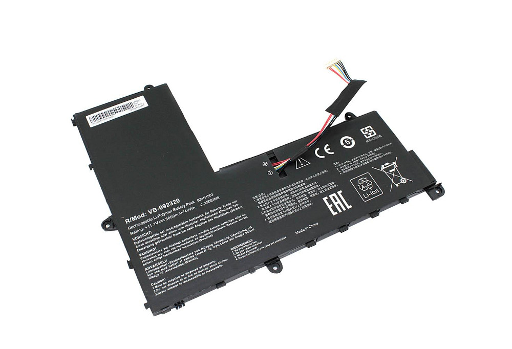 Аккумулятор для ноутбука Asus B31N1503 E202SA 11.1V Black 3600mAh OEM Вінниця - фото 1