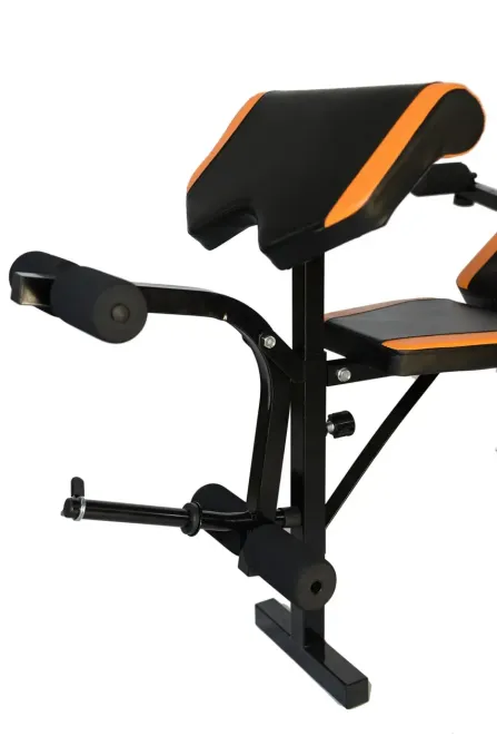 Лавка для жиму з партою Скотта + 4 грифа + блінів 130 кг Гантелі, гирі, штанги та диски АВС пластик комплект Київ - фото 9