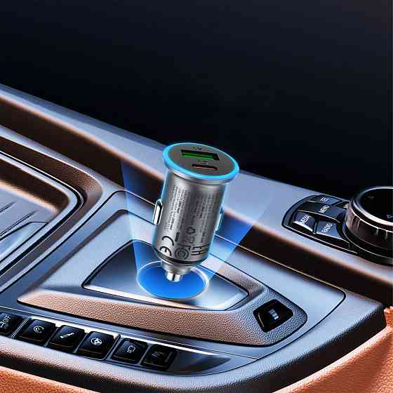 Автомобільний зарядний пристрій ACEFAST B15 65W (USB-A+USB-C) dual port metal car charger Одеса