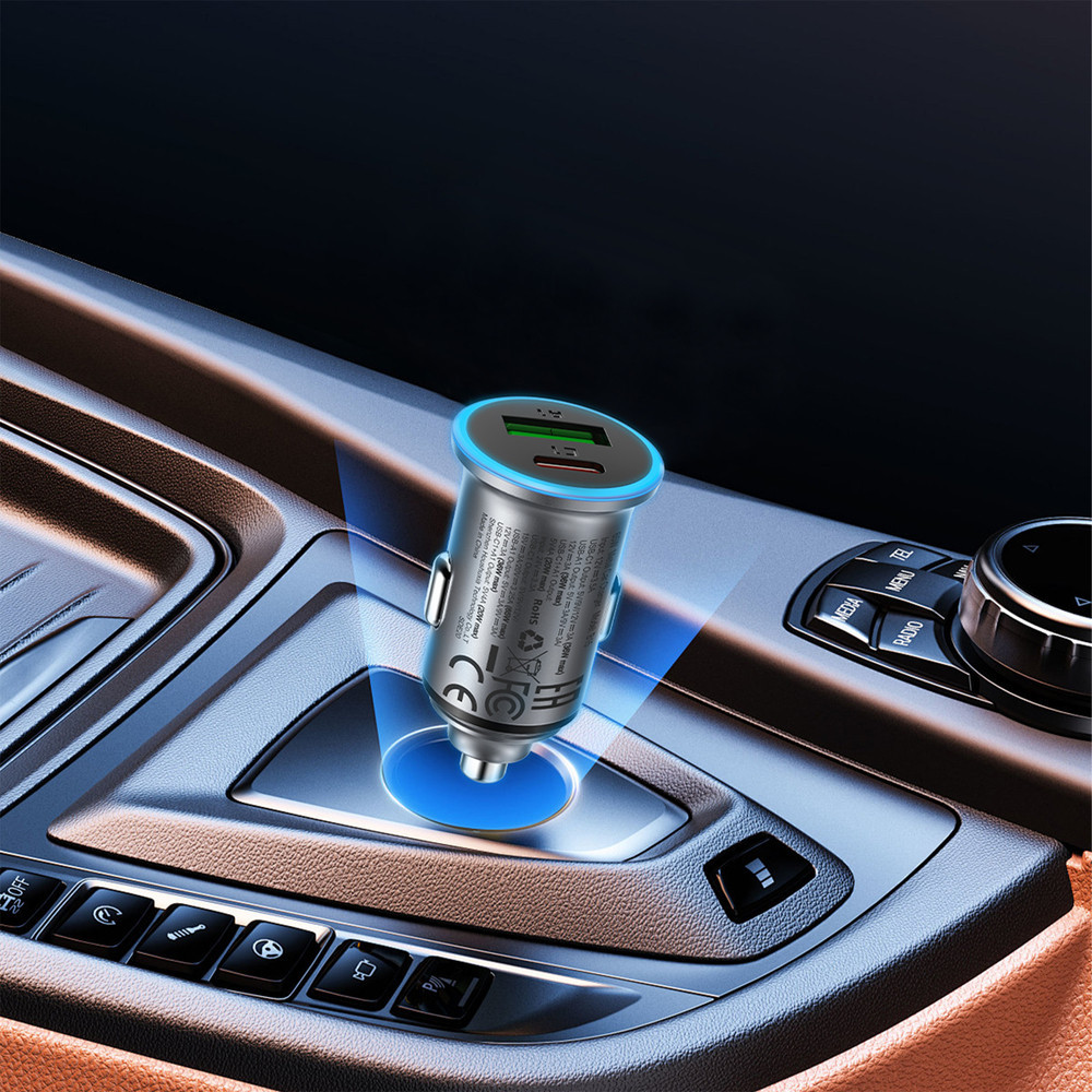 Автомобільний зарядний пристрій ACEFAST B15 65W (USB-A+USB-C) dual port metal car charger Одеса - фото 6
