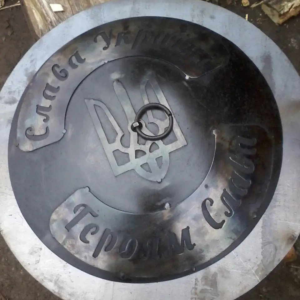 Сковорода з диска борони для багаття 60 см з кришкою та чохлом для пікніка, диск для смаження Київ - фото 6