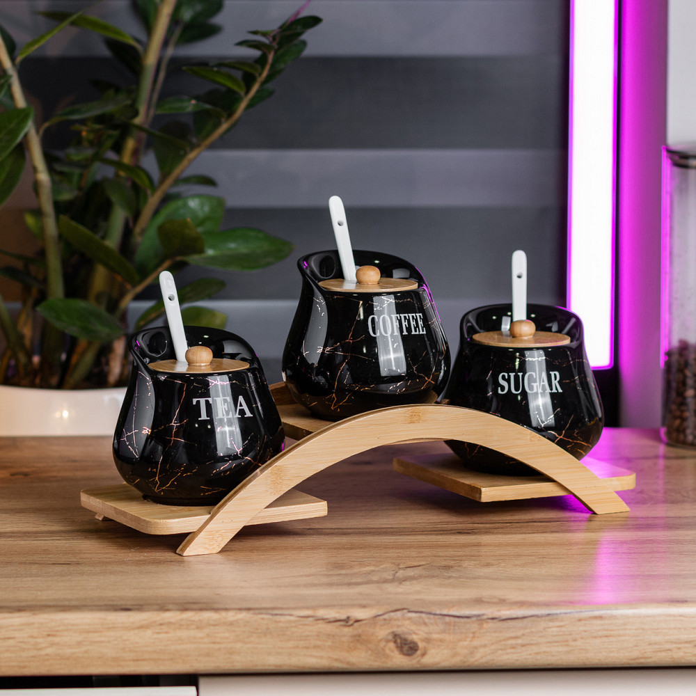 Набір для сипучих продуктів порцелянаовий 3 шт по 500 мл HP1244 Київ - фото 3