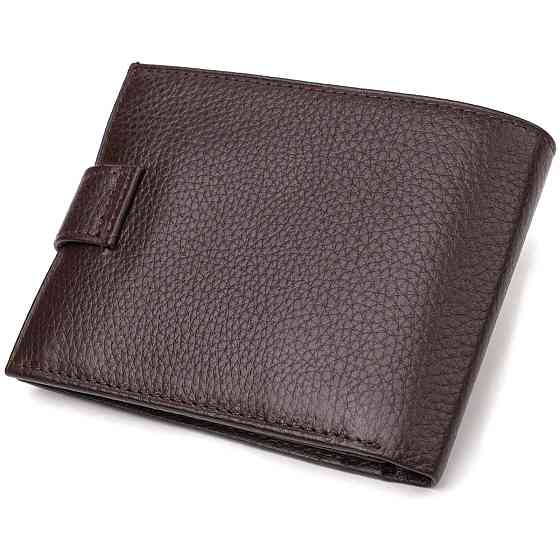 Вместительный мужской кошелек из натуральной кожи флотар CANPELLINI 21944 Коричневый Киев